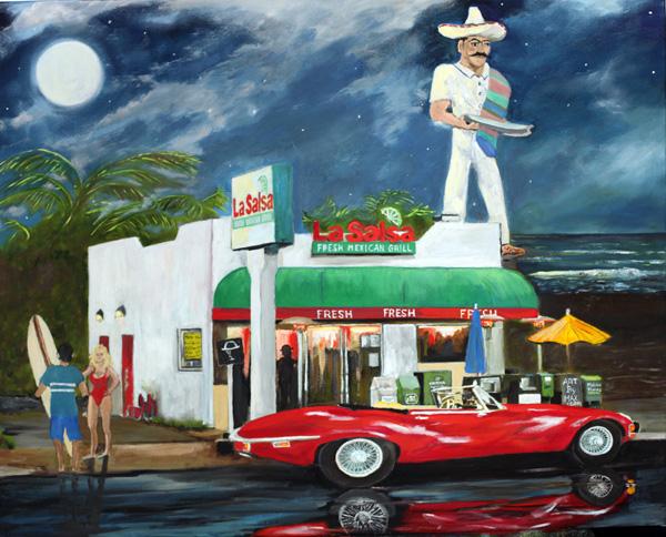 XKE Jaguar in Malibu